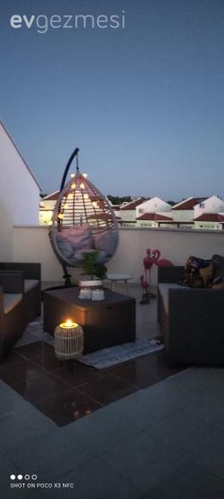 Teras, Stencil, Mobilya boyama, Beyaz, Sandalye, Balkon masası, Salıncak