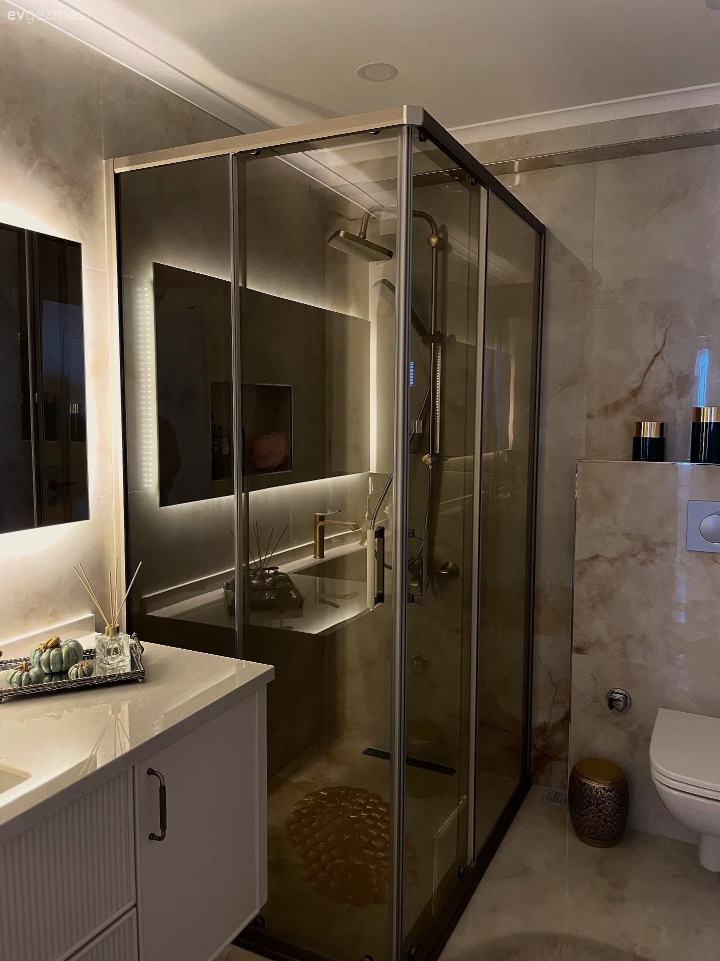 Banyo seramikleri, Banyo, Duşakabin, Beyaz, Bej