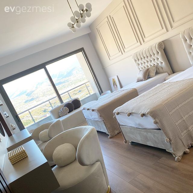 Beyaz, Krem, Bej, Çocuk Odası, Duvar çıtalama, Çocuk odası aydınlatması, Sandalye, Berjer