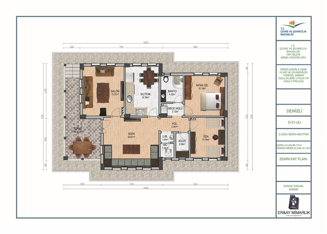 Köy Evi Yapacaklara Bakanlık Onaylı Tek Katlı Köy Evi Projeleri!