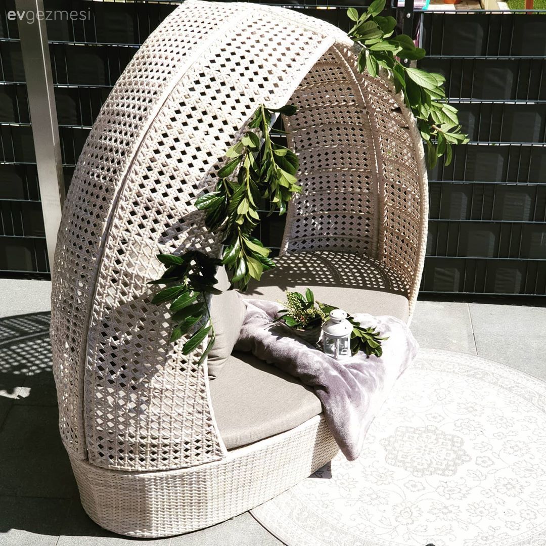 Bahçe, Bahçe oturma grubu, Beyaz, Halı, Yeşil