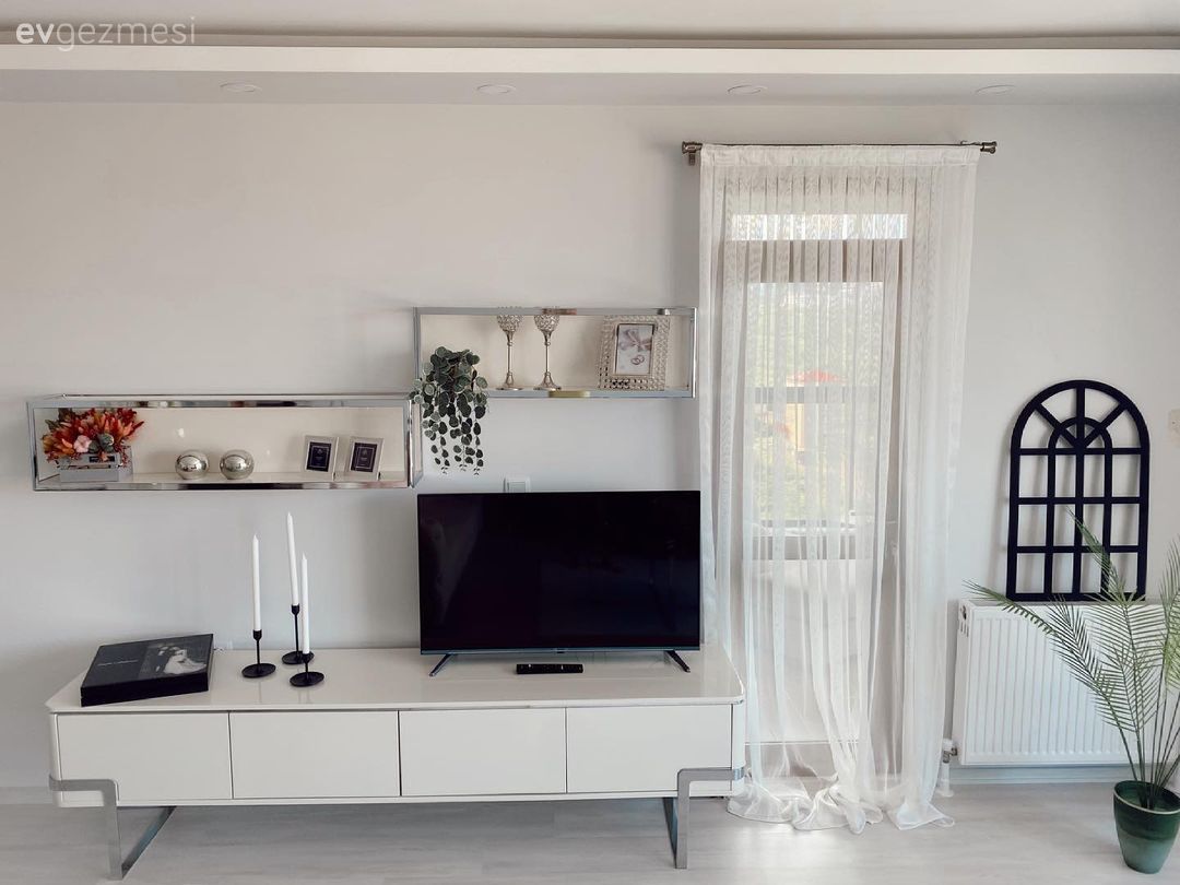 Beyaz, Siyah, Tv ünitesi, Tv ünitesi aksesuarları, Ev Aksesuar, Pencere duvar dekoru, Duvar dekorasyonu