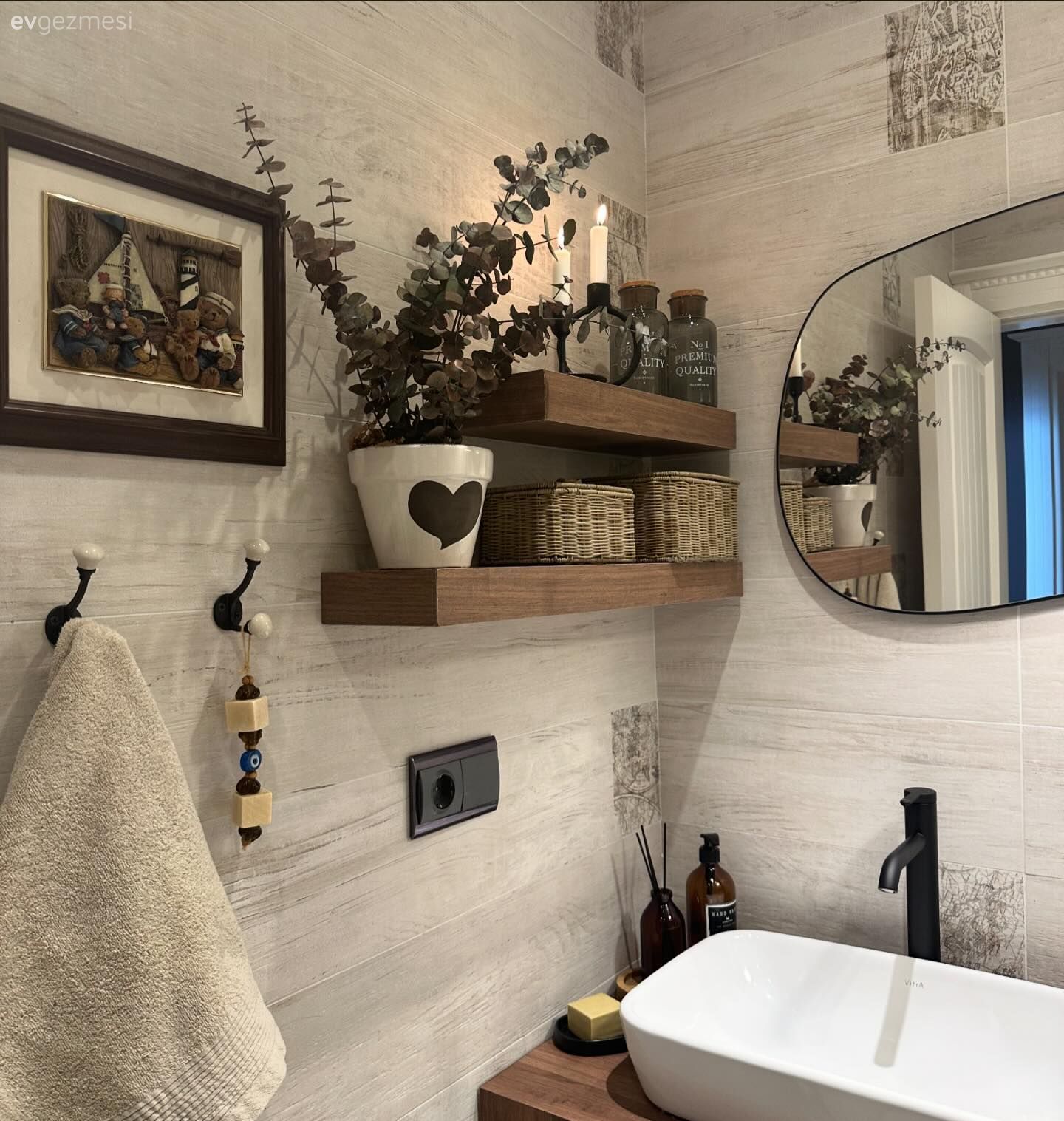 Misafirleri Çok Seven Bu Evin Banyosu Natürelliğiyle Bu Sevgiyi Yansıtıyor!