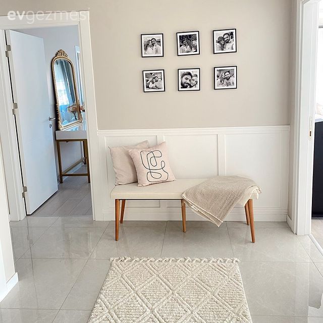 Krem, Beyaz, Çerçeve, Yolluk, Halı, Bank, Kırlent, Ev tekstili