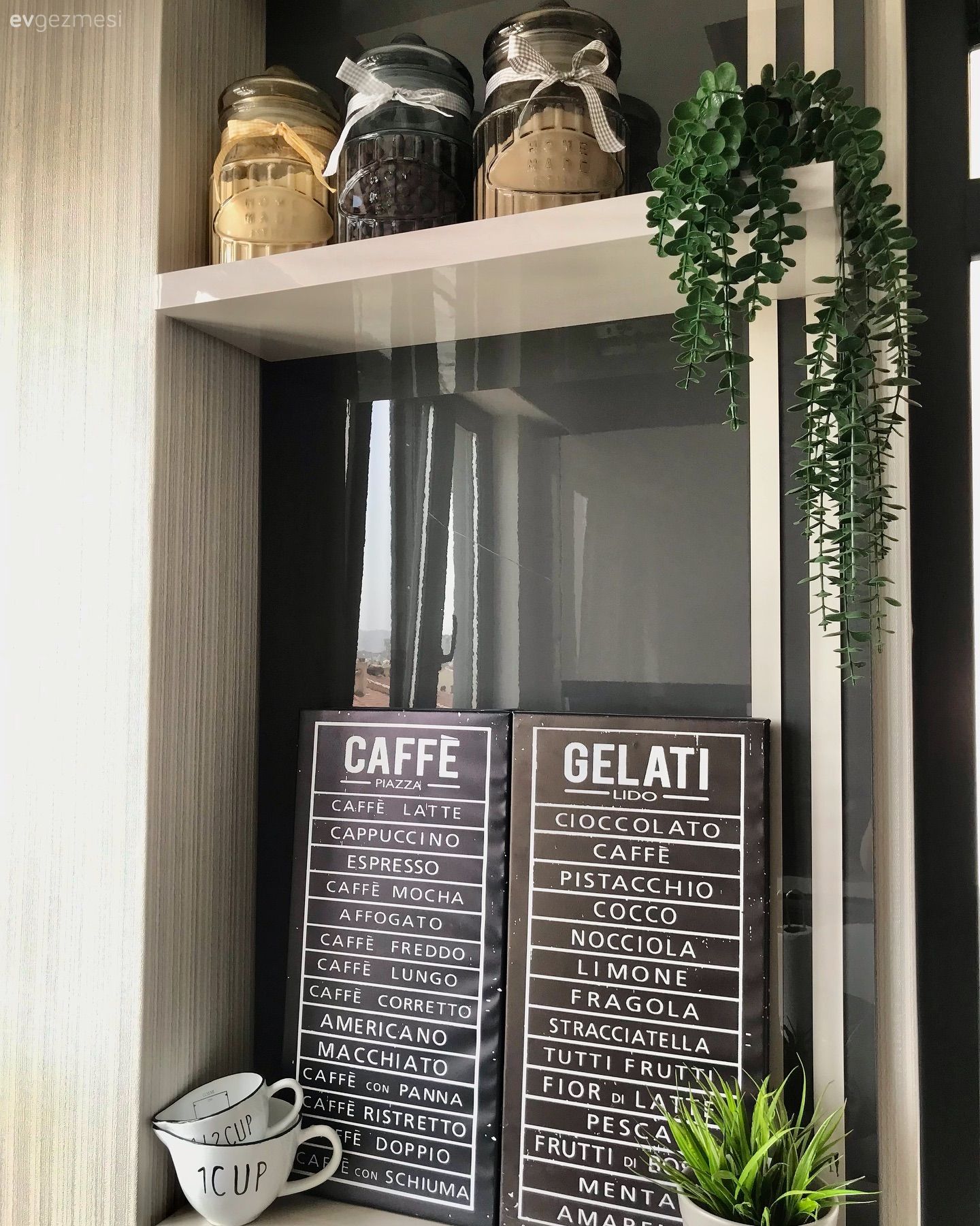 Mutfak rafı, Mutfak, Siyah, Beyaz