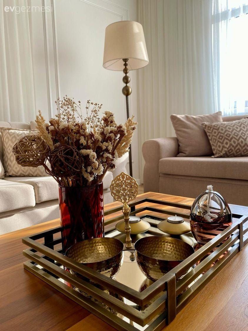 Dekoratif Objeler, Bej, Koltuk takımı, Orta sehpa, Sehpa, Ahşap Mobilya, Lambader, Aydınlatma