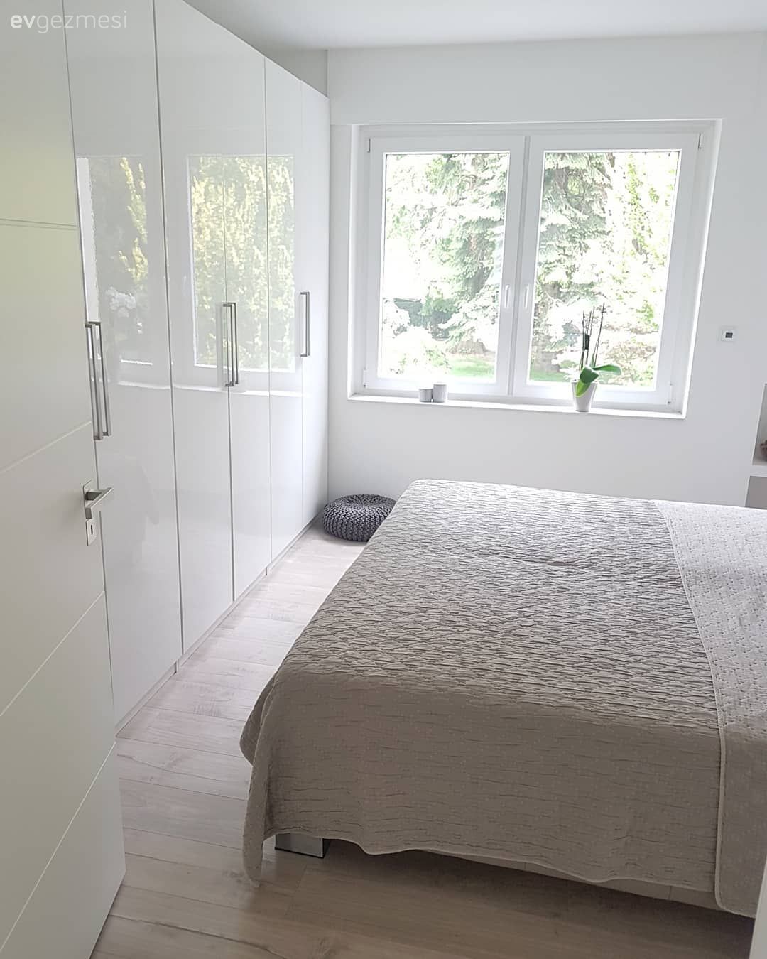 Yatak Odası, Krem, Vizon, Bej, Gardrop, Vazo, Ev Aksesuar, Parke