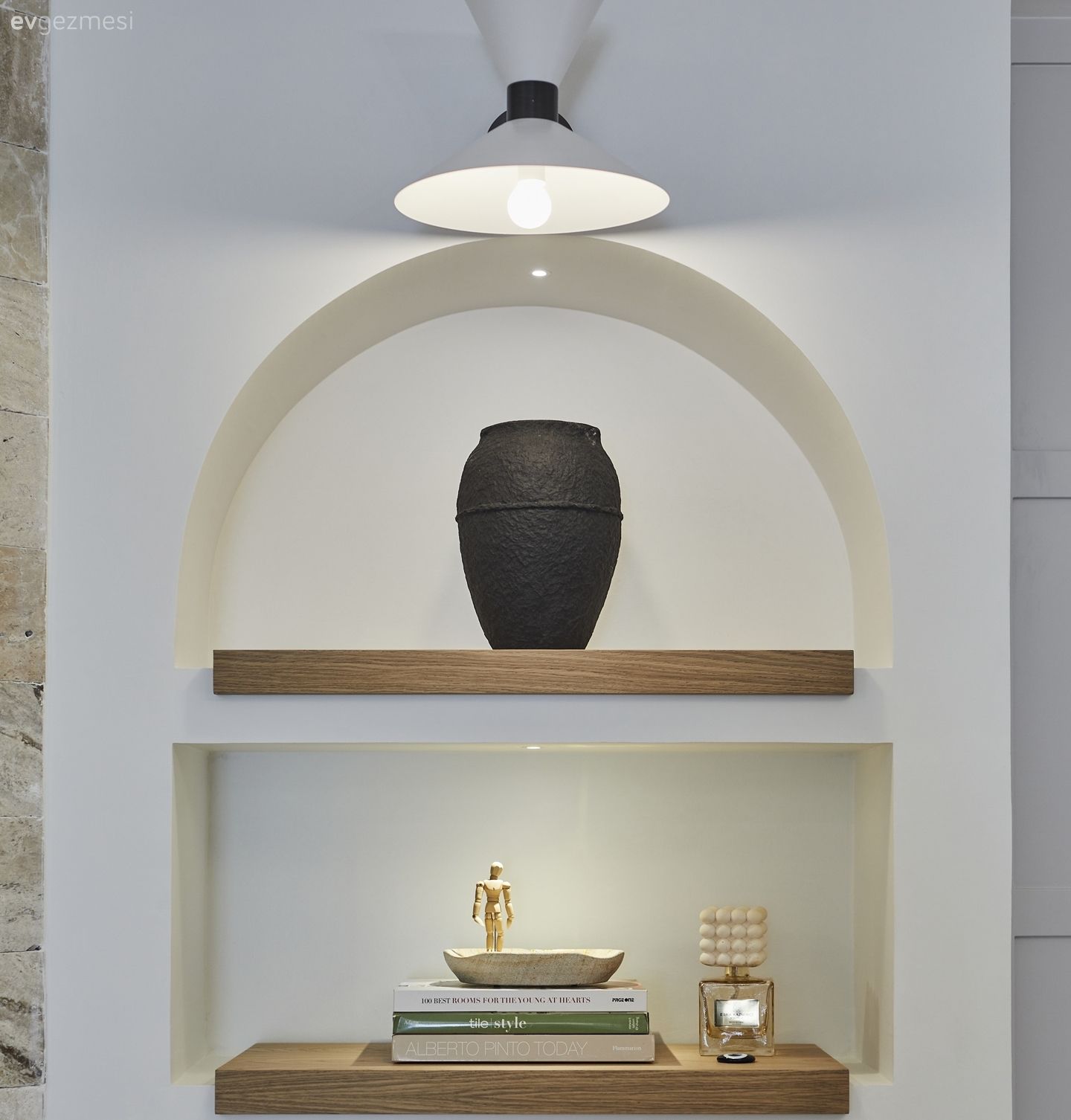 Duvar Nişleri, Beyaz, Aplik, Aydınlatma, Vazo, Ev Aksesuar, Dekoratif Objeler