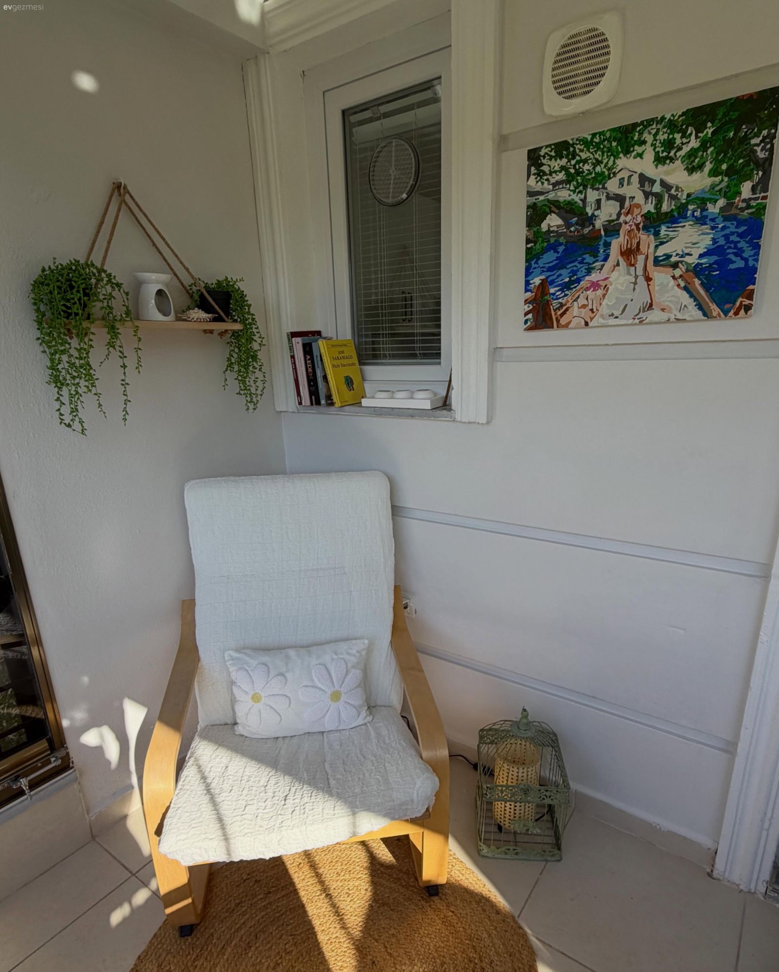 Balkon duvar dekorasyonu, Sandalye, Duvar dekorasyonu, Dekoratif Objeler