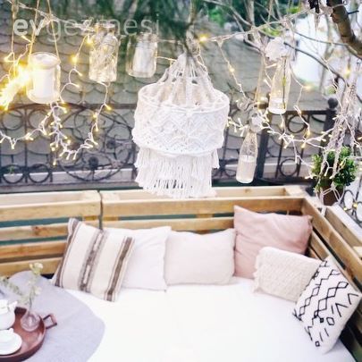 Bahçe, Parke, Kırlent, Ev tekstili, Balkon avizesi, Led peri ışık