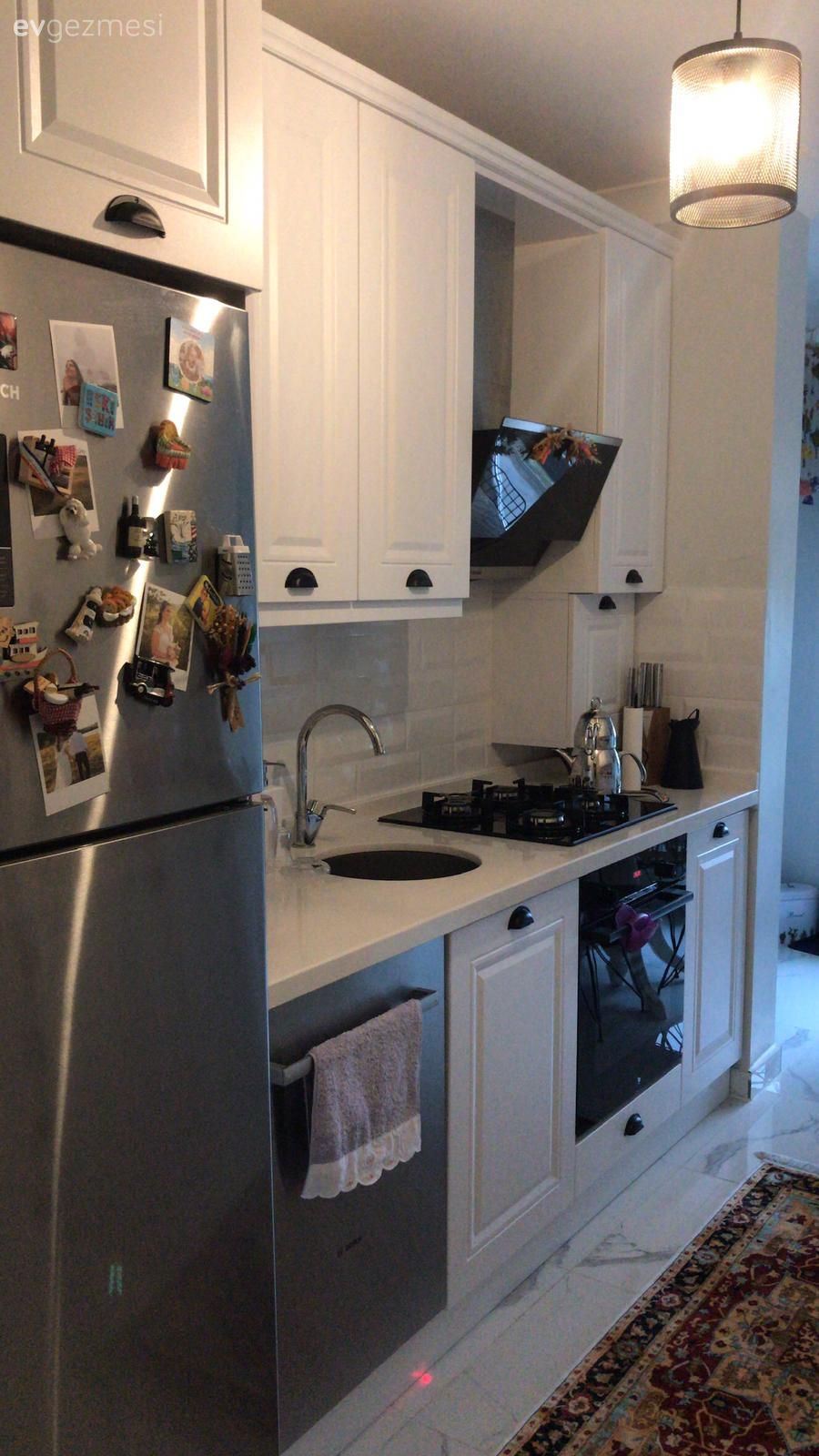 Mutfak Avize Modelleri, Beyaz, Siyah, Shaker kapaklı dolaplar, Mutfak, Mutfak halısı, Mutfak tezgahı, Mutfak tezgah arası