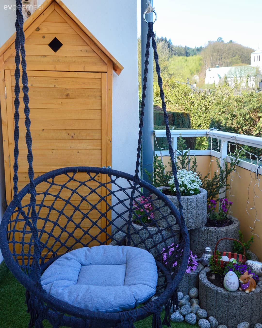 Bahçe, Peyzaj, Çiçekler, Salıncak