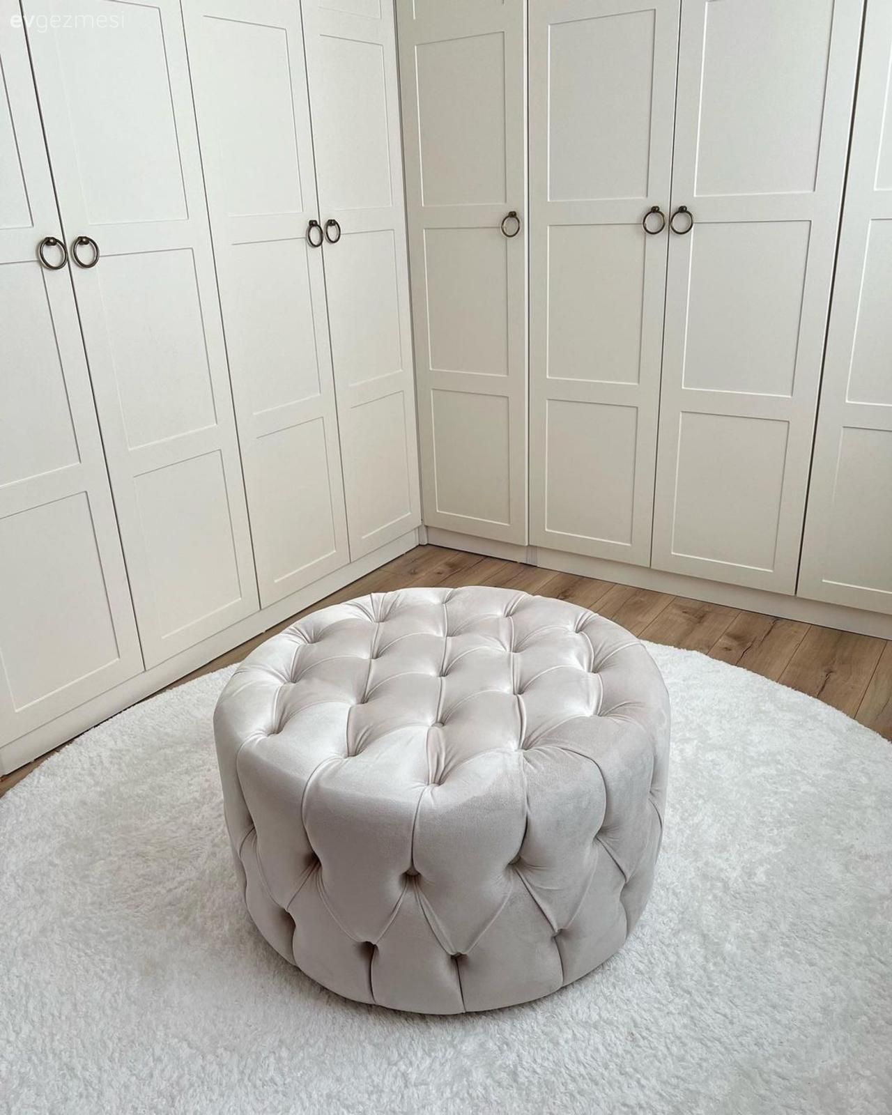 Giyinme odası, Puf, Yuvarlak halı, Halı