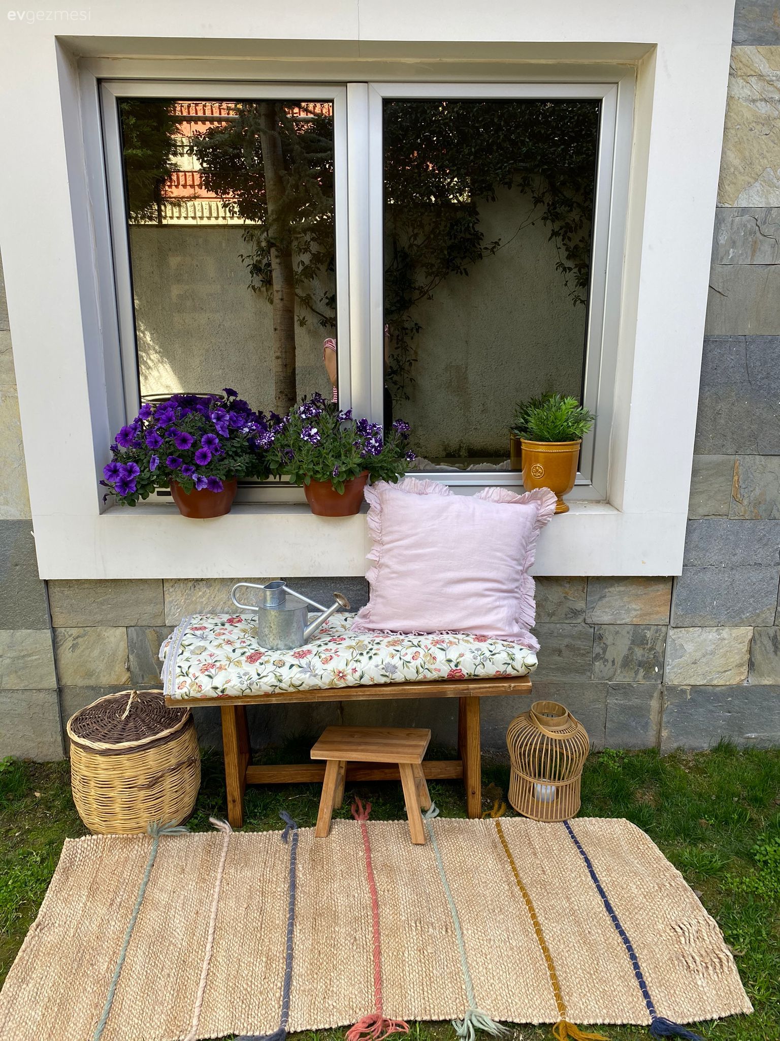 Bahçe, Çiçekler, Saksı, Hasır, Çiçekli desen, Desenler