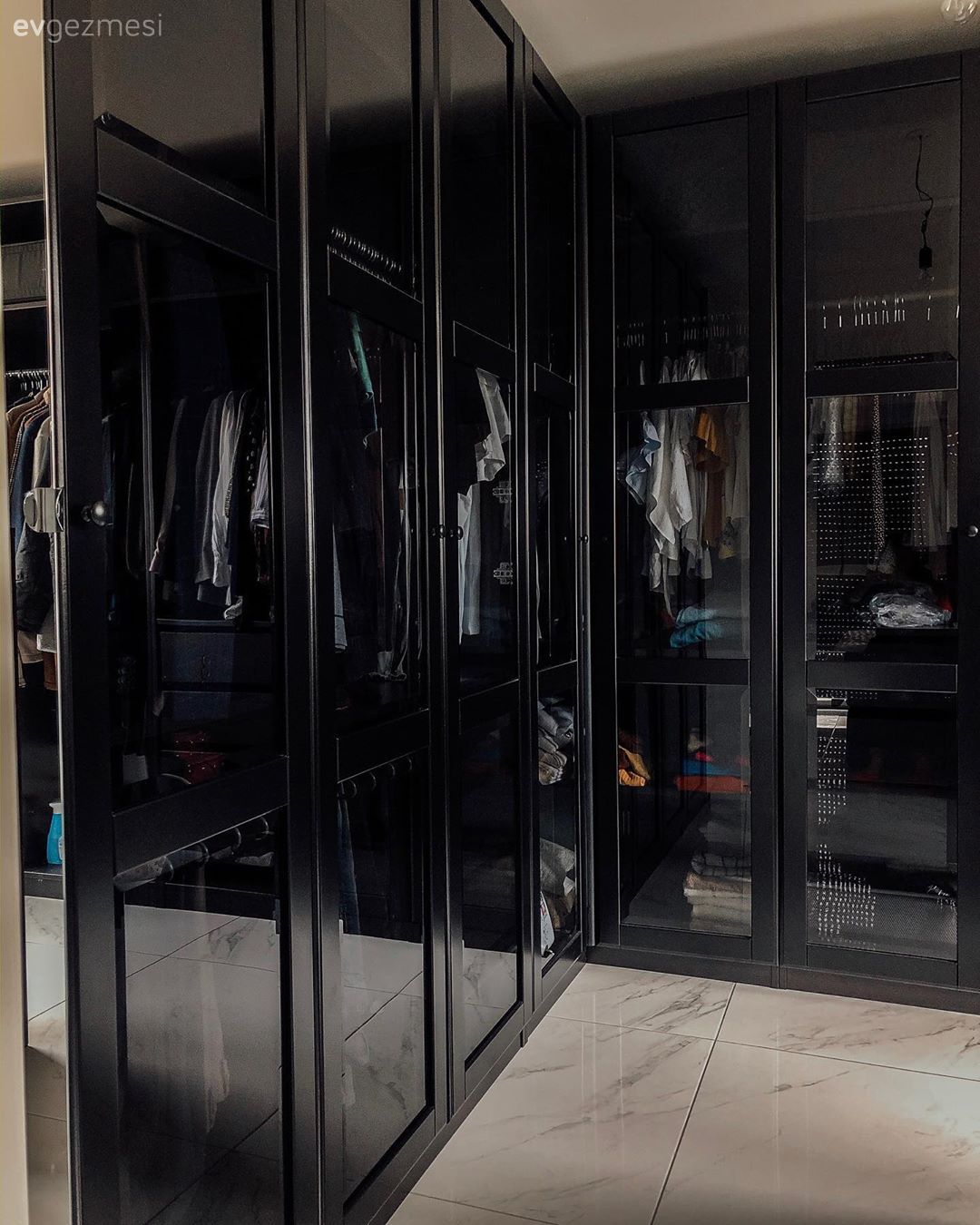 Giyinme odası, Siyah, Avize, Aydınlatma