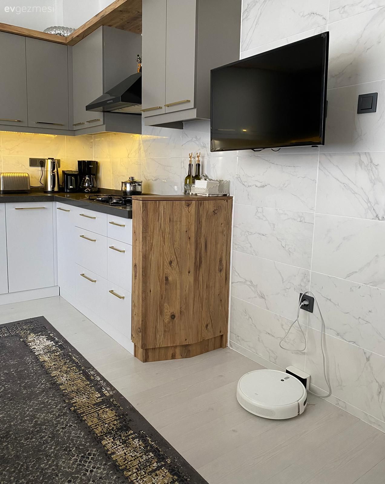 Beyaz, Siyah tezgah, Mutfak tezgahı, Gri, Davlumbaz, Mutfak halısı, Mutfak, Mutfak tezgah arası