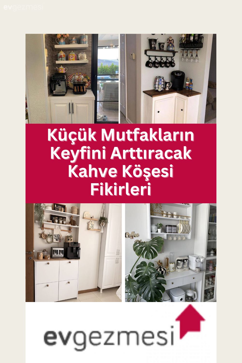 Küçük Mutfakların Keyfini Arttıracak Kahve Köşesi Fikirleri