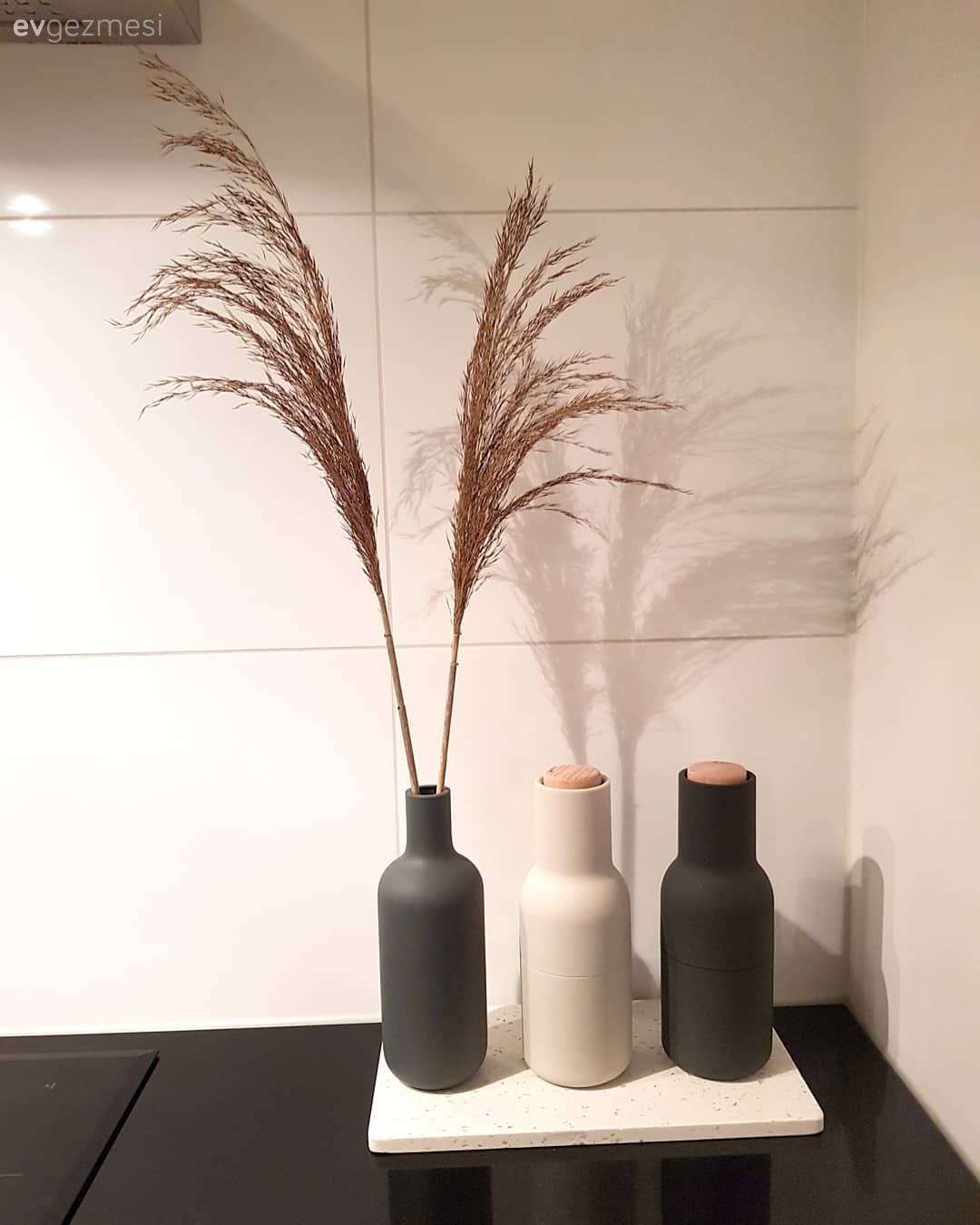 Mutfak, Mutfak tezgahı, Siyah, Beyaz, Mutfak aksesuarları