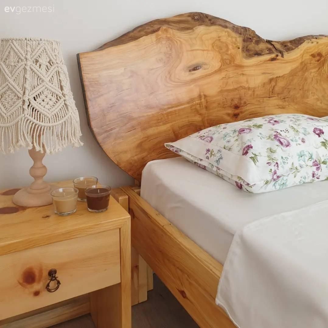 Yatak Odası, Ahşap Mobilya, Dekoratif Objeler, Lambader, Aydınlatma, Beyaz, Bej