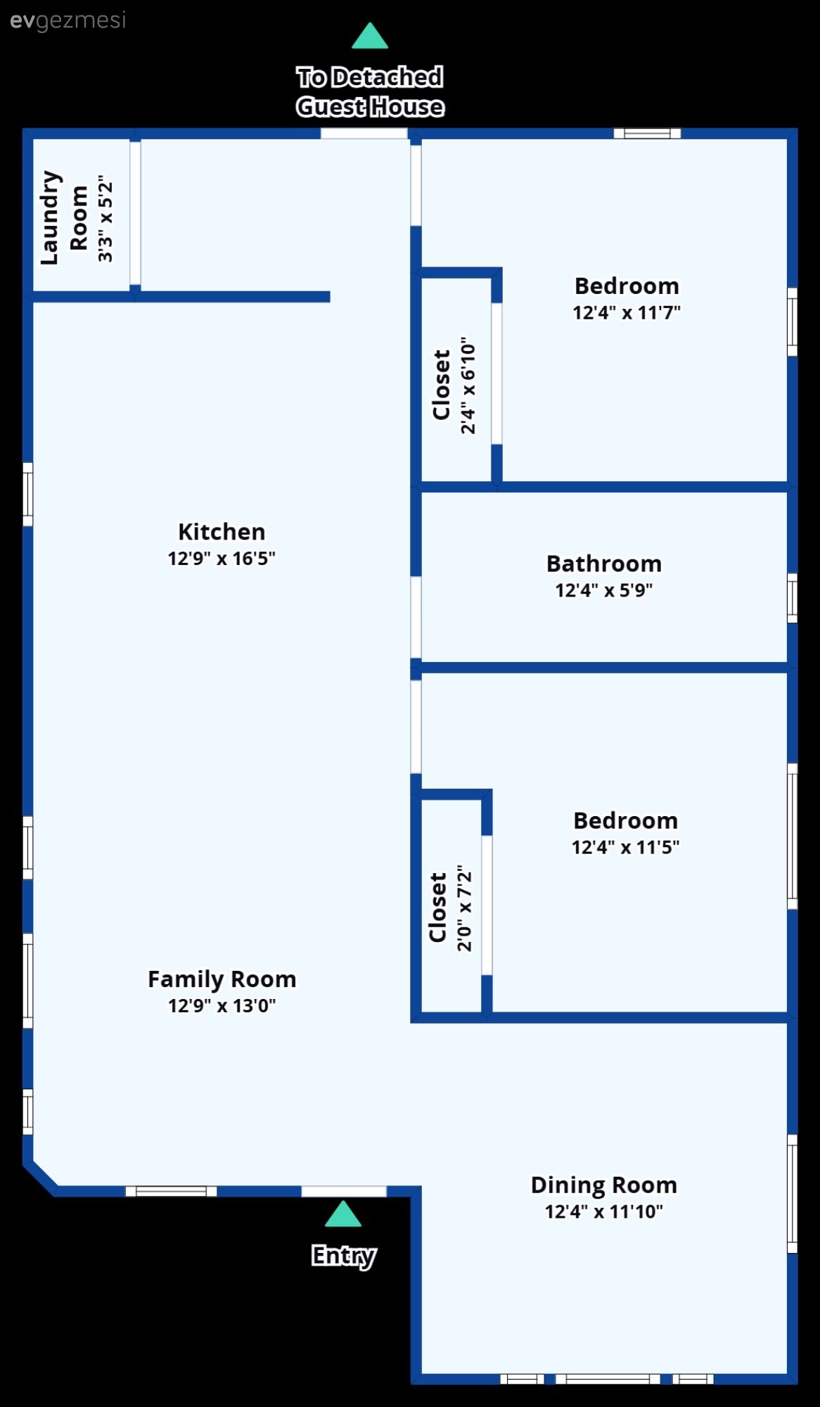 Yeşil Siding Kaplamalı 120 M2'lik Bu Ev Kullanışlı Plana Sahip