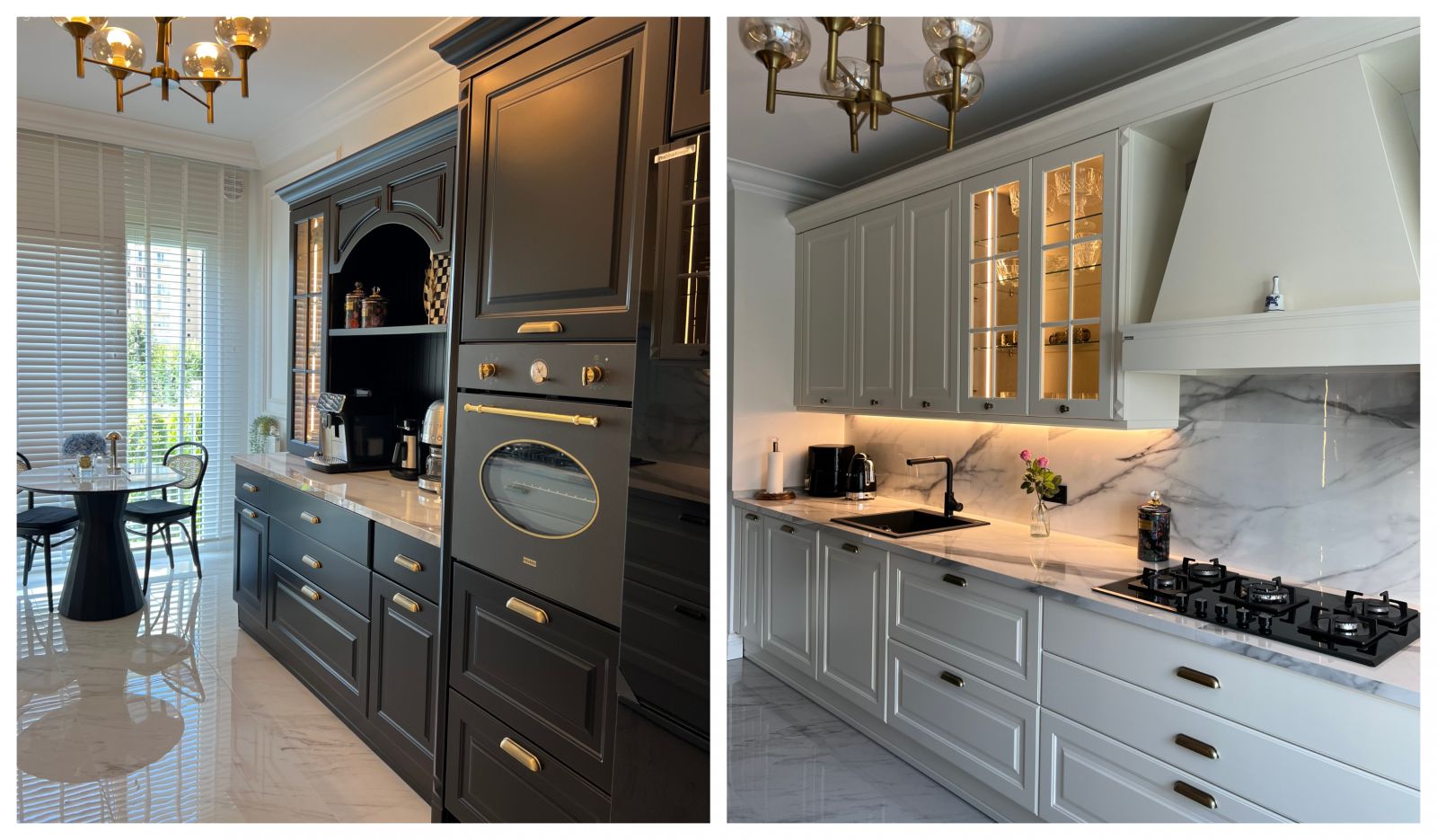 Bu Country Mutfağın Bir Yanı Siyah Diğer Yanı da Beyaz!