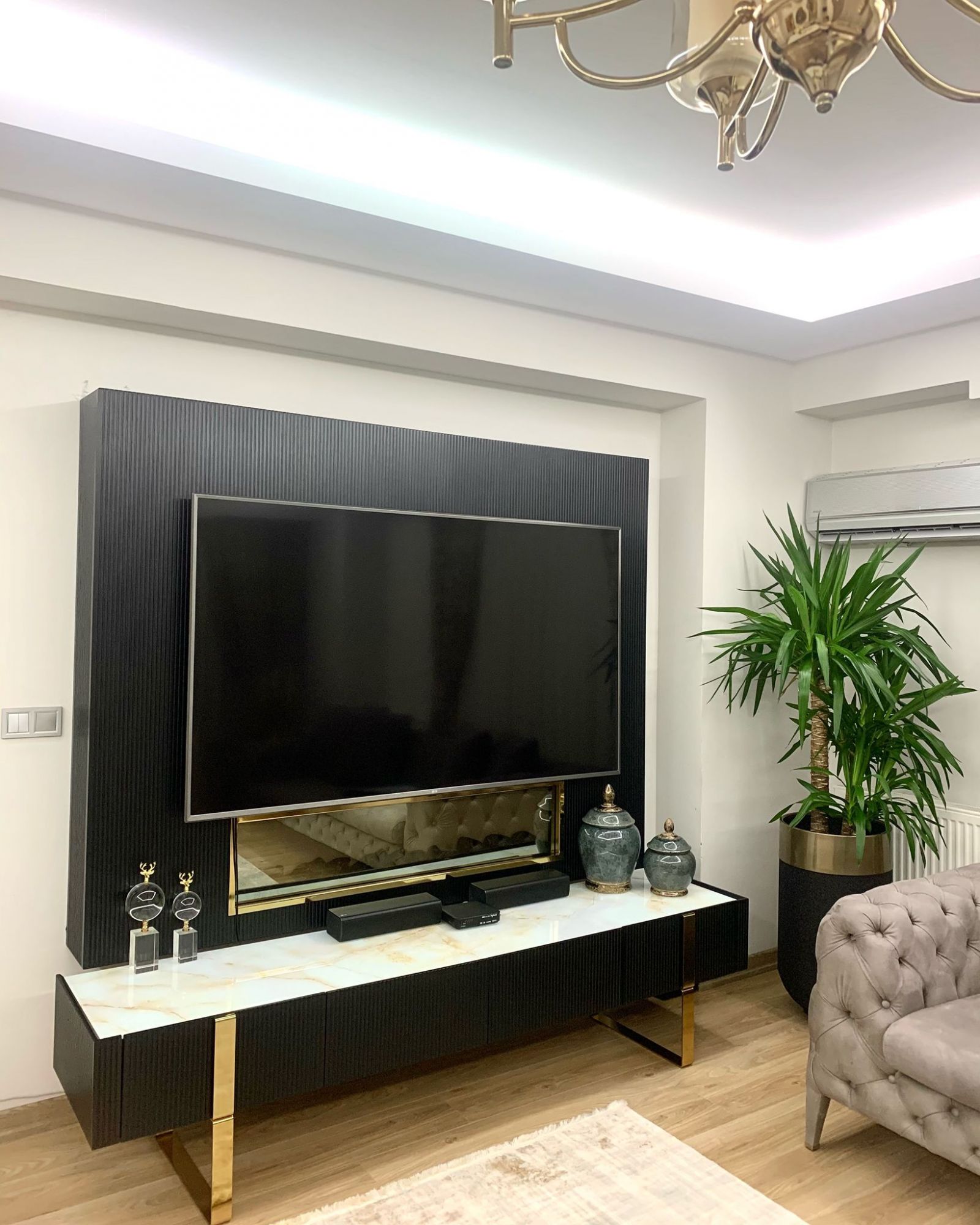 Tv ünitesi, Siyah, Beyaz, Tv ünitesi aksesuarları, Ev Aksesuar, Ev bitkisi