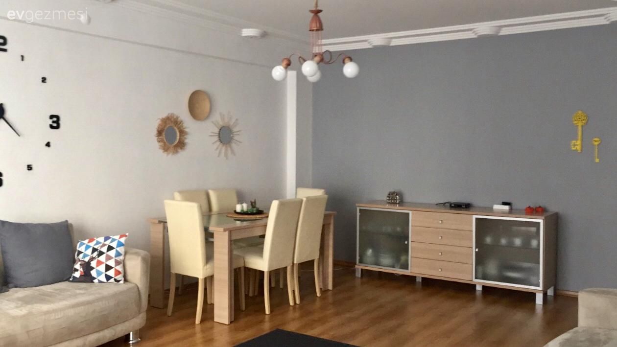 Salon, Krem, Bej, Gri, Koltuk takımı, Kırlent, Ev tekstili, Sandalye, Yemek masası