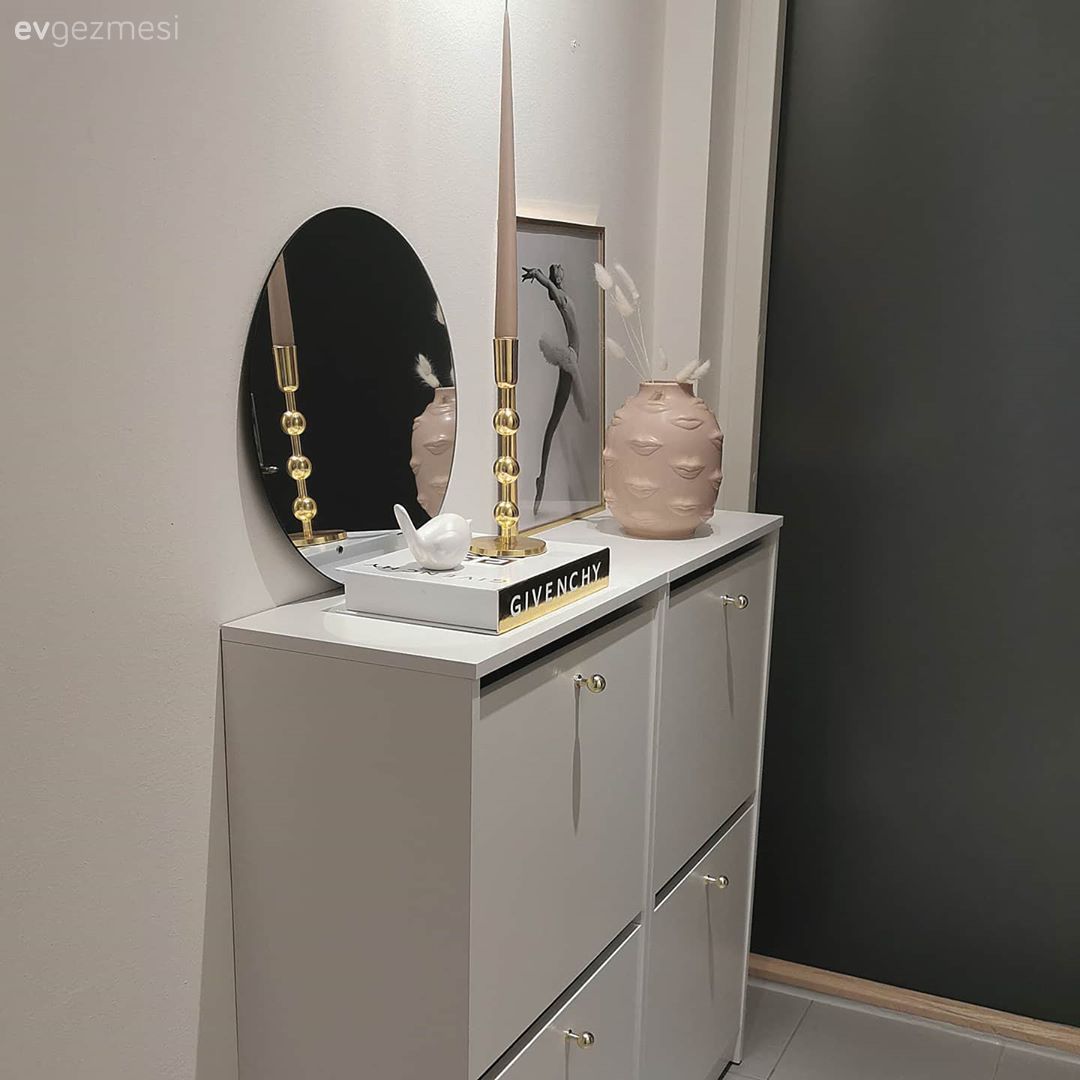 Antre, Beyaz, Dresuar, Tablo, Duvar dekorasyonu, Yuvarlak ayna, Dekoratif ayna, Şamdan, Ev Aksesuar, Vazo