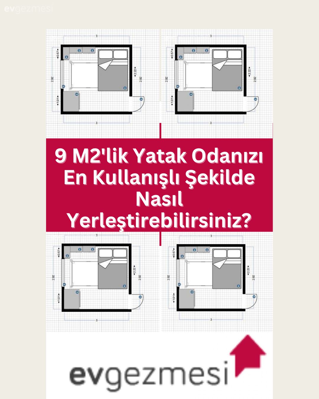 9 M2'lik Yatak Odanızı En Kullanışlı Şekilde Nasıl Yerleştirebilirsiniz?