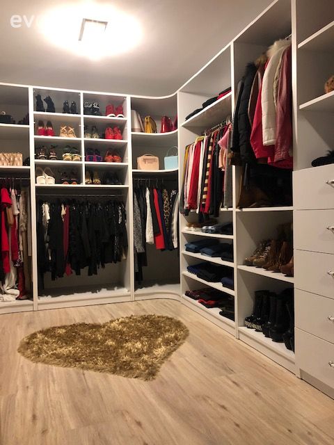 Giyinme odası, Beyaz, Modern, Paspas, Parke