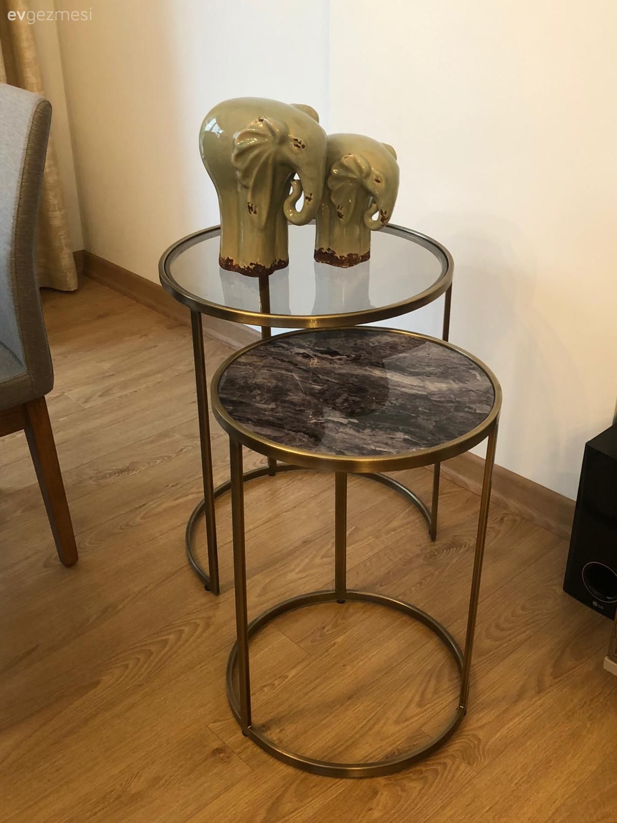 Yan sehpa, Sehpa, Altın, Dekoratif Objeler