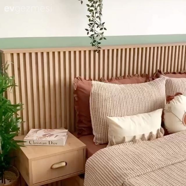 Yeşil, Yeşil duvar, Kahverengi, Krem, Yatak örtüsü, Yatak Odası