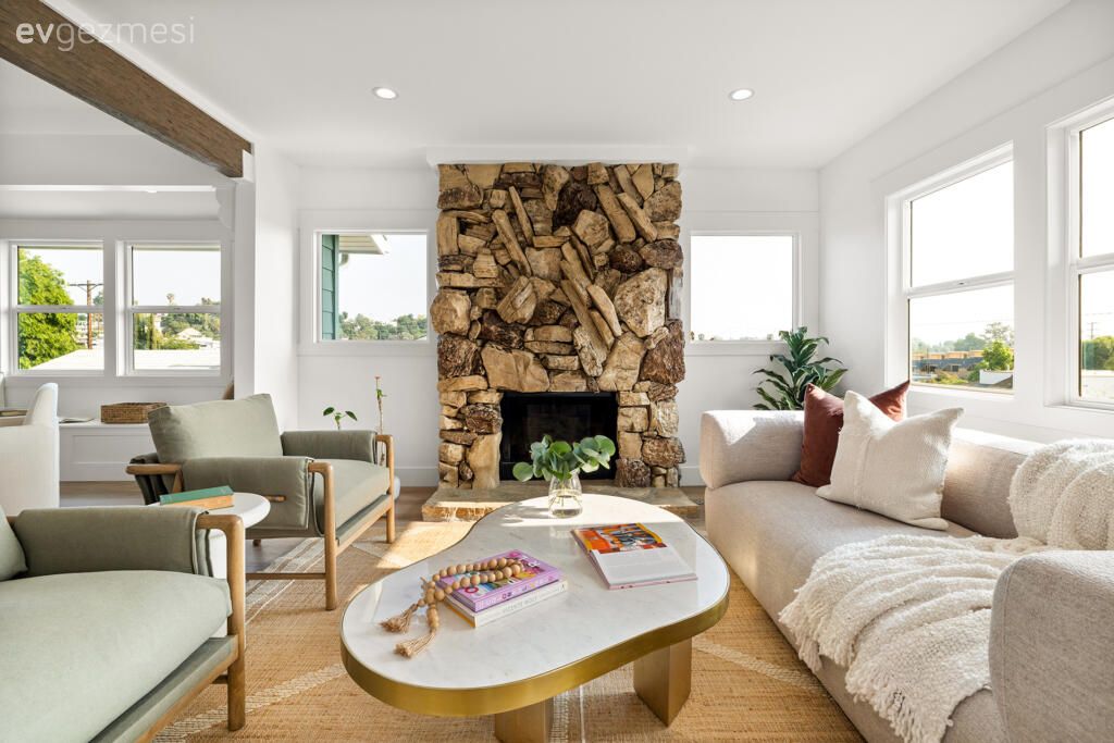 100 M2'lik Bu Mavi Evin İçinde Alkışlanacak Birçok Fikir Var