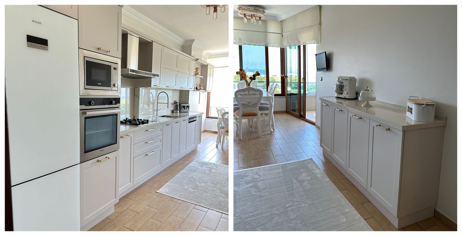 Bu Koridor Tipi Mutfağın Pencere Önünde Country Rüzgarı Esiyor!