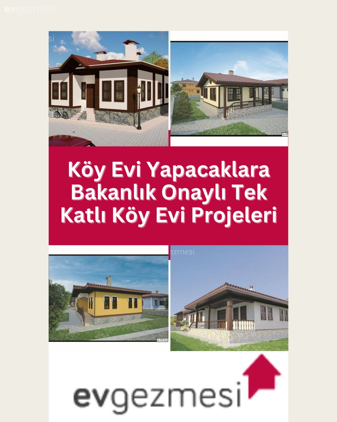 Köy Evi Yapacaklara Bakanlık Onaylı Tek Katlı Köy Evi Projeleri