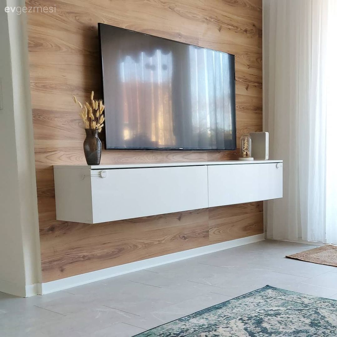 Beyaz, Tv ünitesi, Tv ünitesi aksesuarları, Ev Aksesuar, Vazo, Çiçekler, Halı