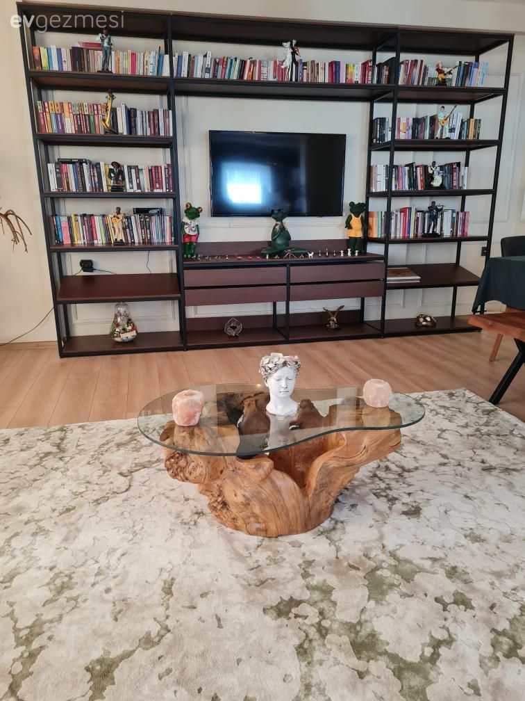 Tv ünitesi, Tv ünitesi aksesuarları, Ev Aksesuar, Kitaplık, Halı, Salon halısı, Masif ahşap, Orta sehpa, Sehpa, Beyaz