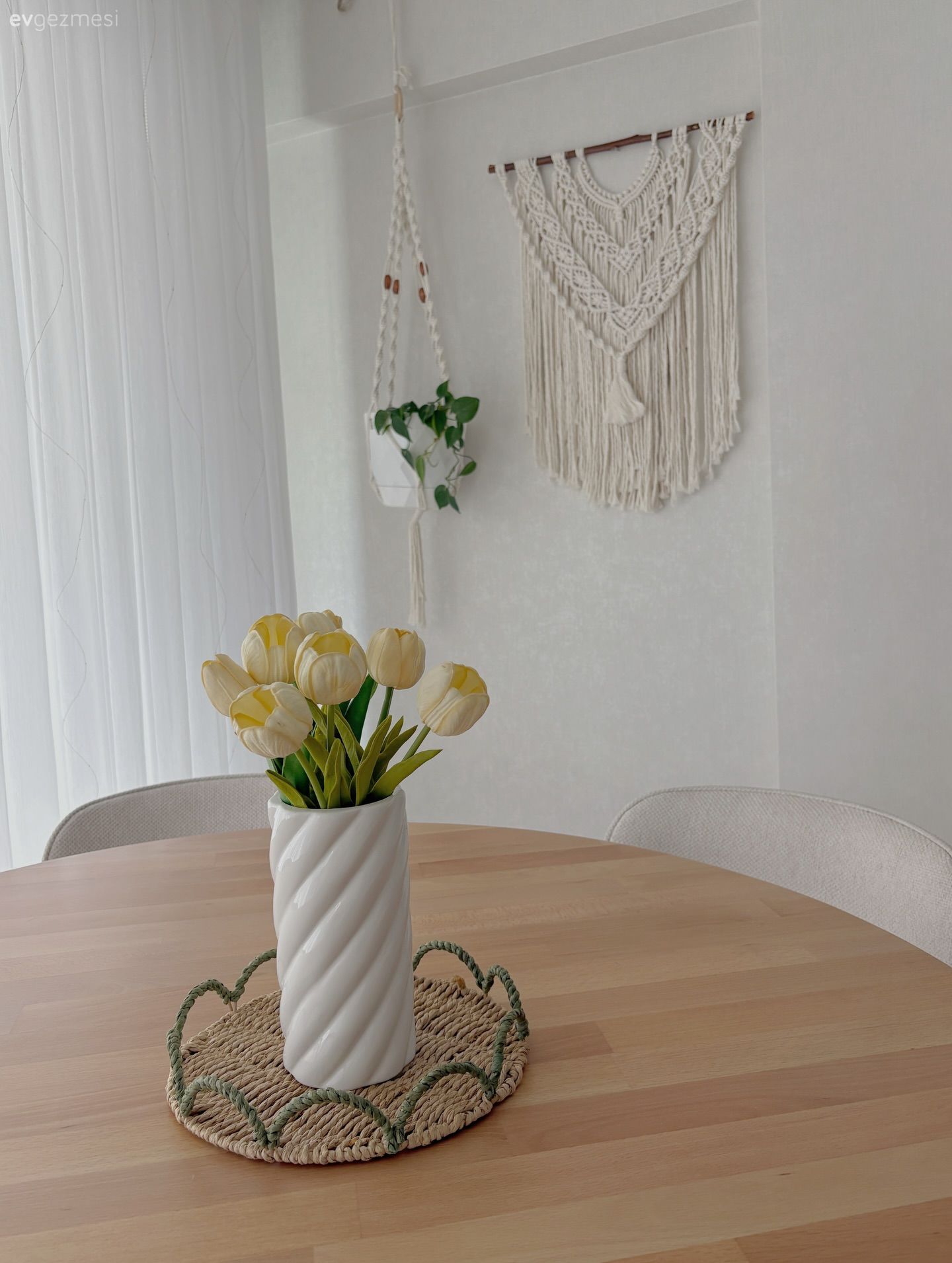 Makrome, Ahşap Mobilya, Mutfak sandalyesi, Mutfak aksesuarları, Mutfak, Mutfak tülü, Mutfak perdesi