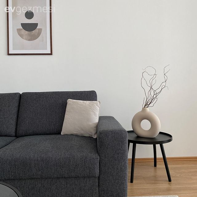 Antrasit  , Siyah, Tablo, Duvar dekorasyonu, Yan sehpa, Sehpa, Kırlent, Ev tekstili