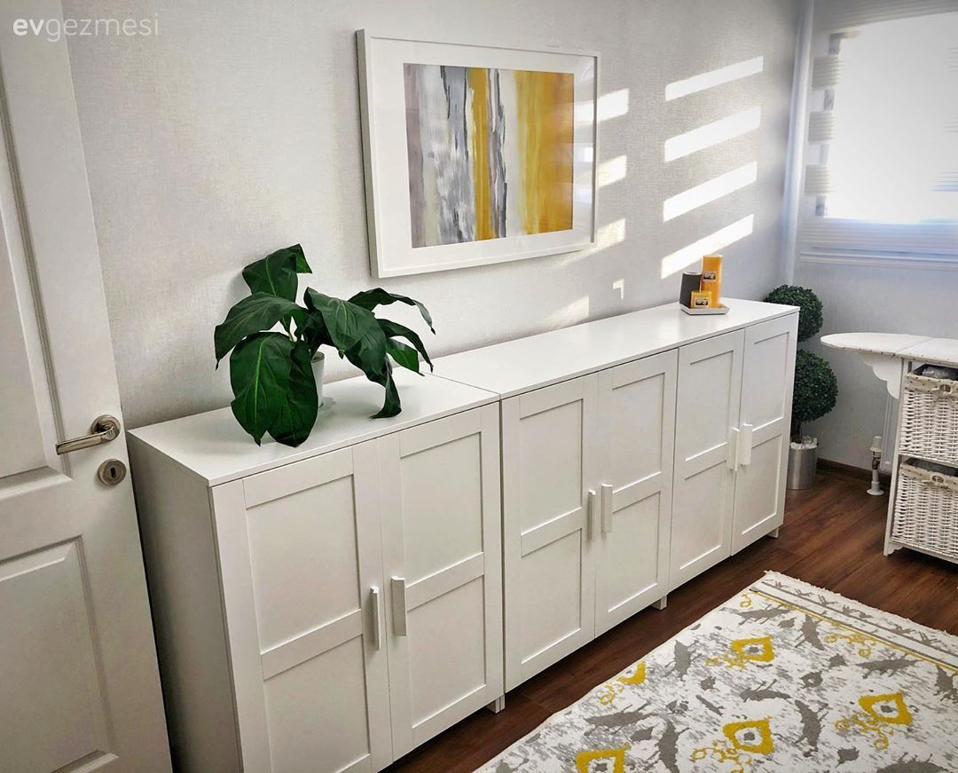 Şifonyer, Yatak Odası, Tablo, Duvar dekorasyonu, Beyaz, Halı, Desenler, Hasır sepet