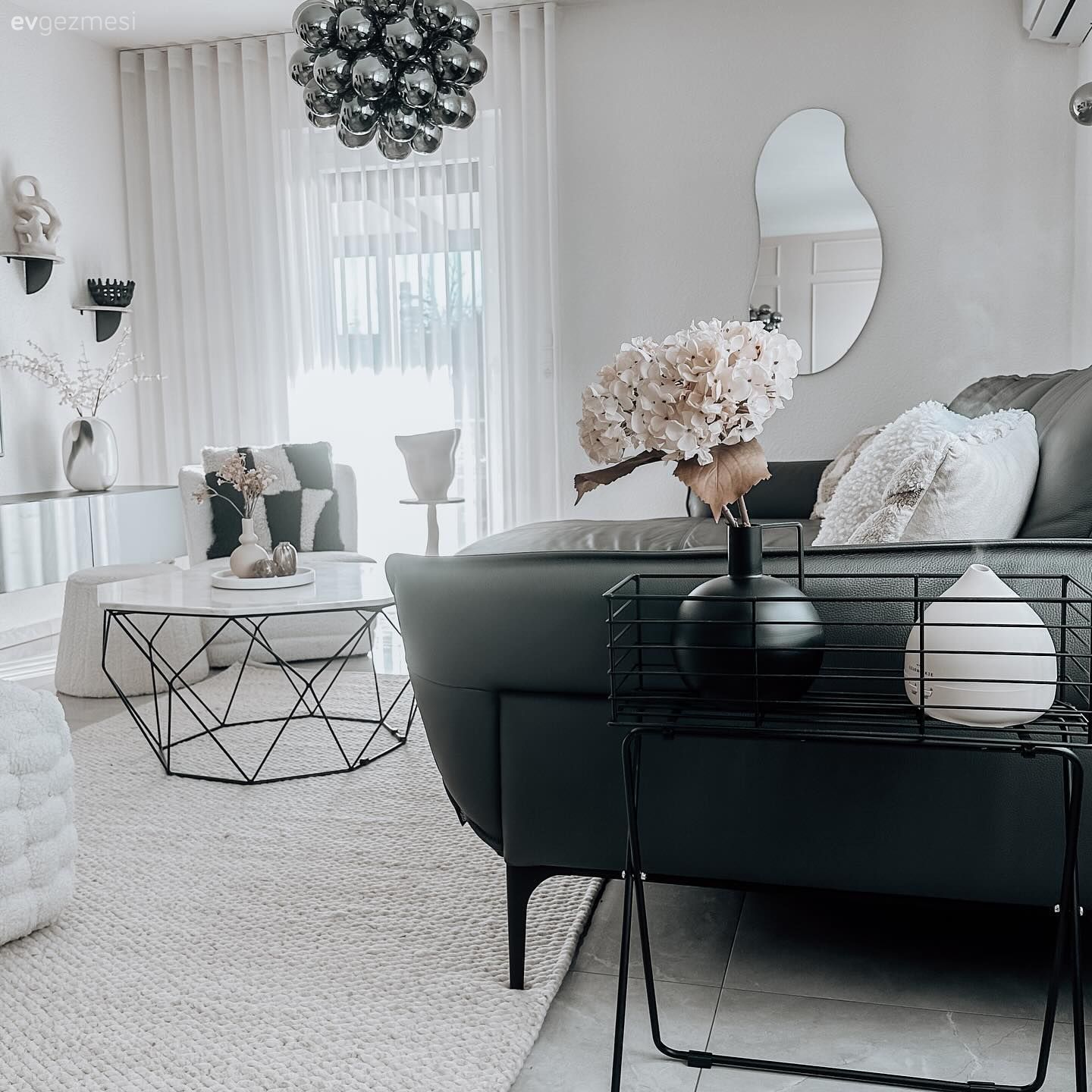 Bu Sofistike Evde Beyaz ve Siyah Dışındaki Renkler Pek Sevilmiyor!
