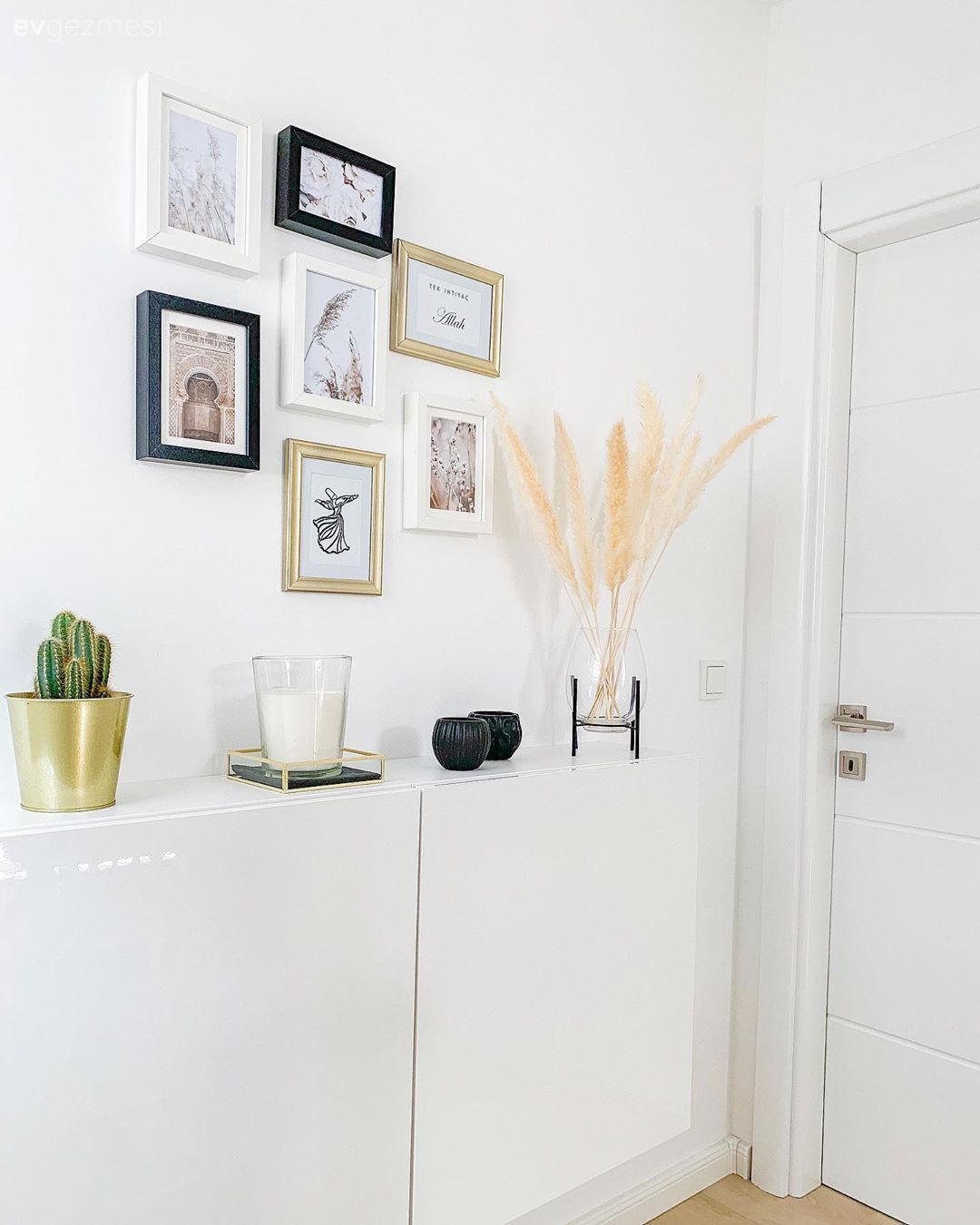 Beyaz, Antre, Dresuar, Çerçeve, Vazo, Ev Aksesuar, Dekoratif Objeler