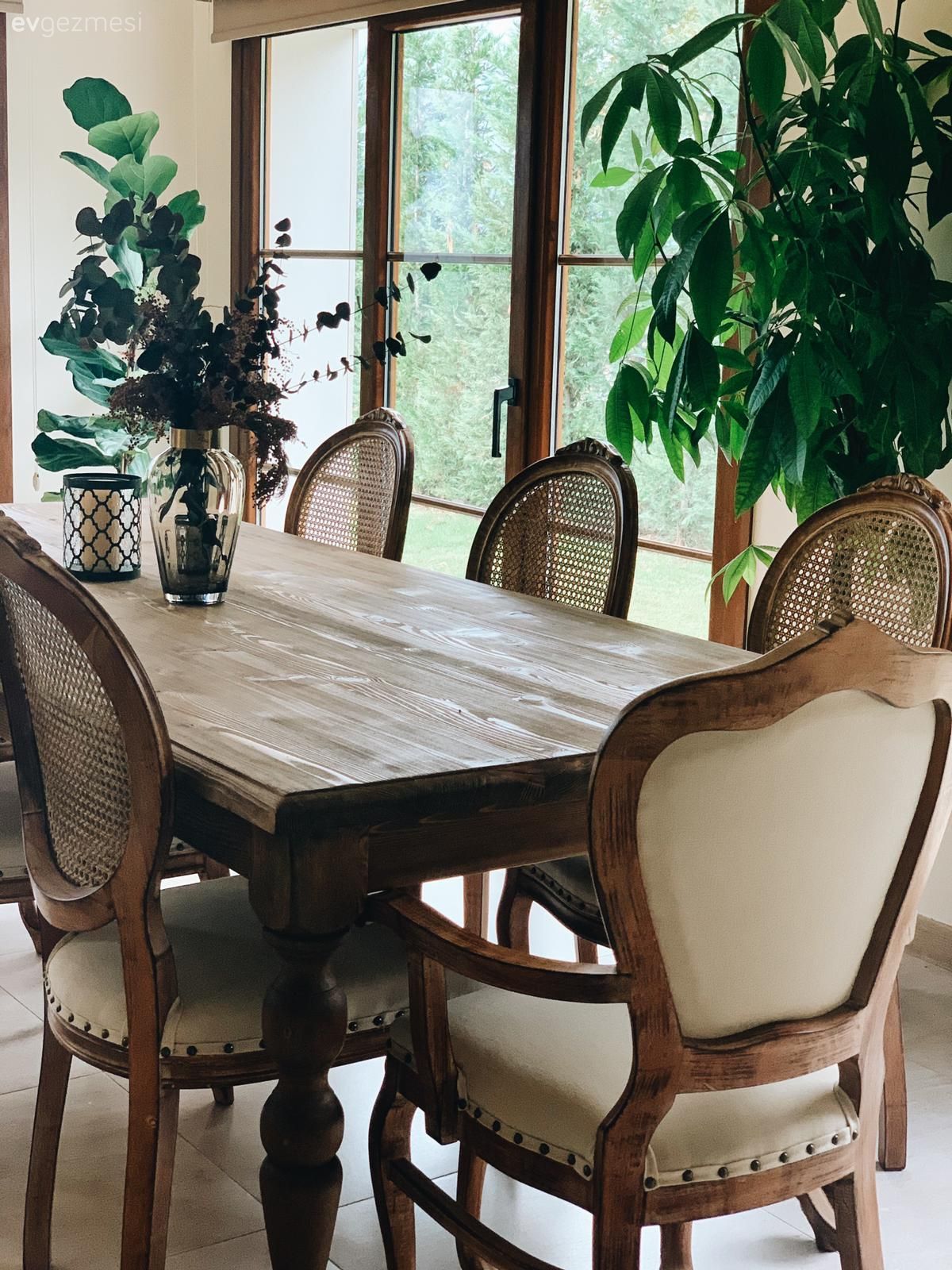 Mutfak masası, Vizon, Kahverengi, Sandalye, Yemek Odası, Yemek masası, Ev bitkisi, Masif ahşap, Country yemek odası