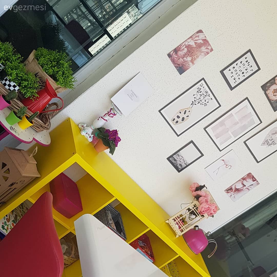 Balkon, Beyaz, Pembe, Sarı, Tablo, Duvar dekorasyonu, Çerçeve