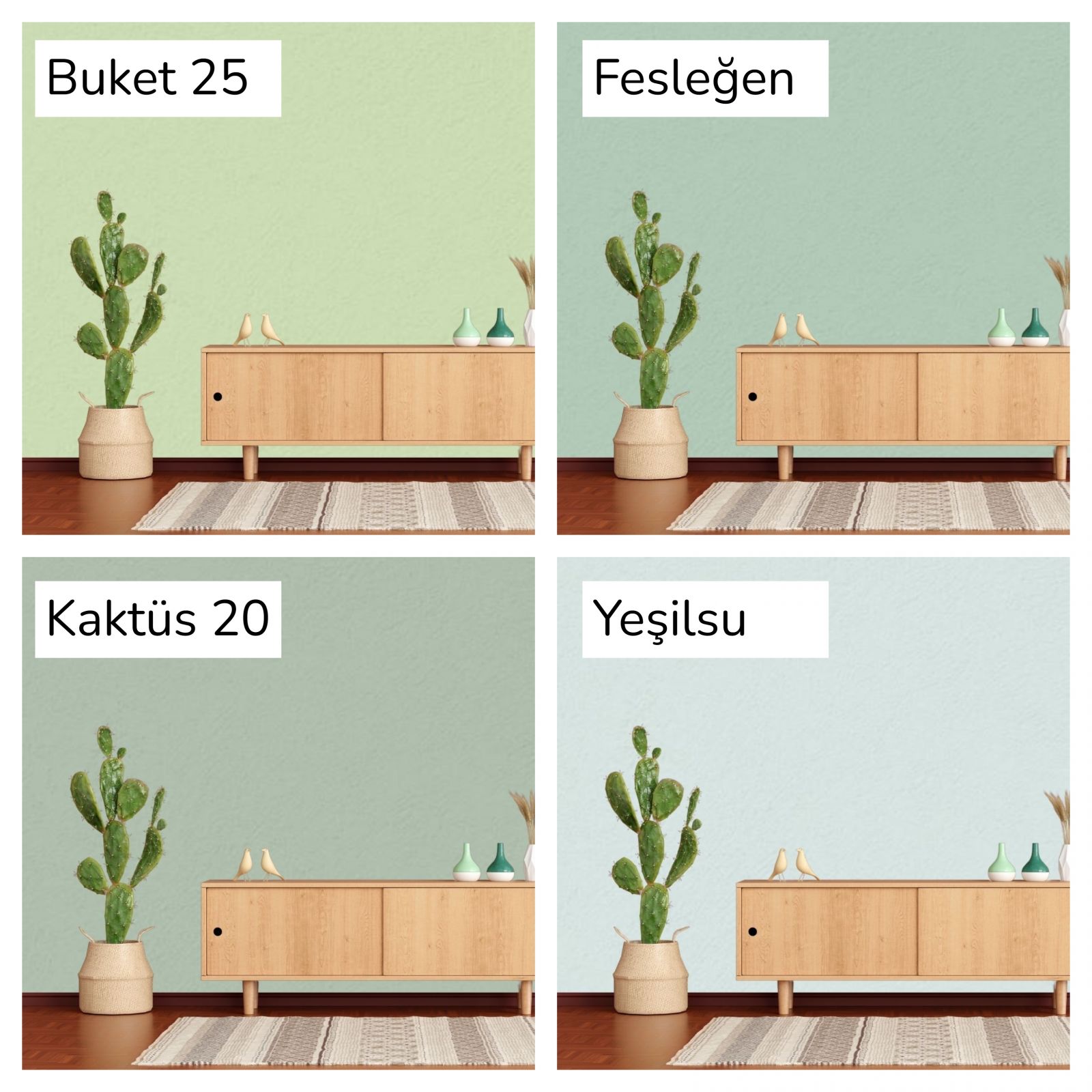 Boya Markalarının Kartelalarından Yeşil Duvar Boyası Tonları!