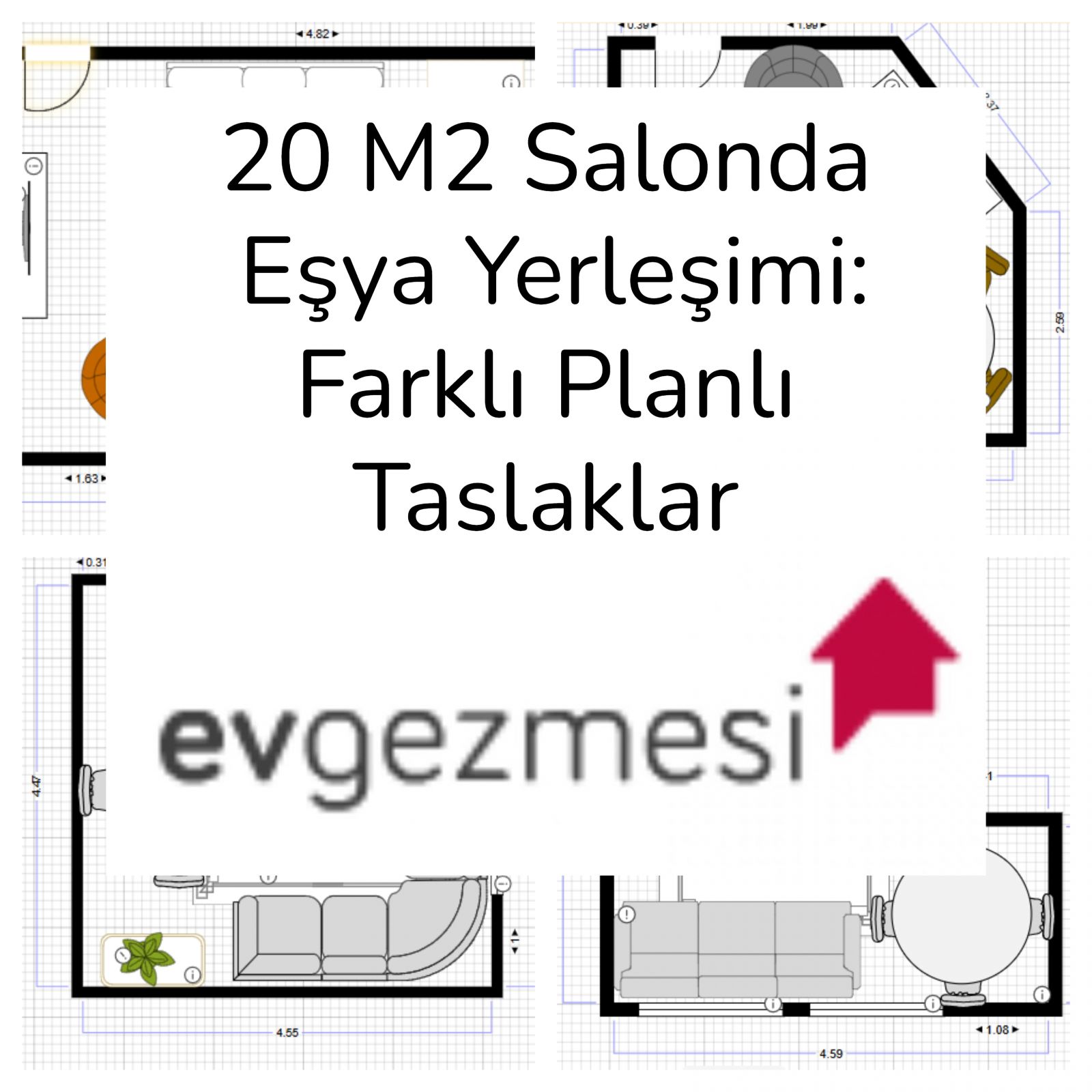 20 M2 Salonda Eşya Yerleşimi: Farklı Planlı Taslaklar