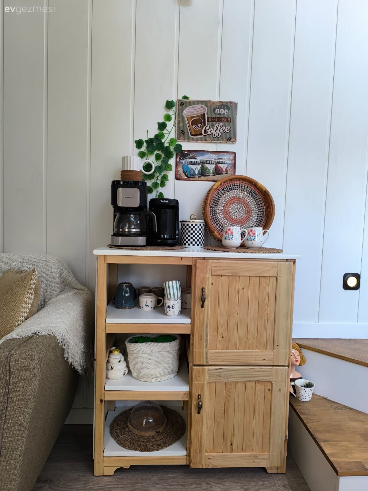 Küçük Mutfakların Keyfini Arttıracak Kahve Köşesi Fikirleri