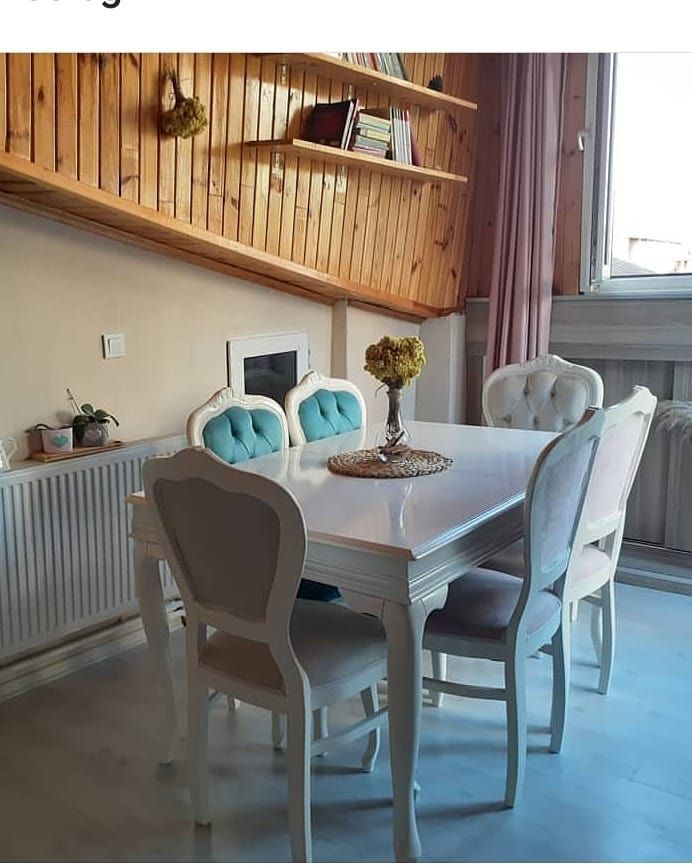 Çatı katı, Country, Sandalye, Yemek Odası, Duvar rafı, Duvar dekorasyonu, Mavi