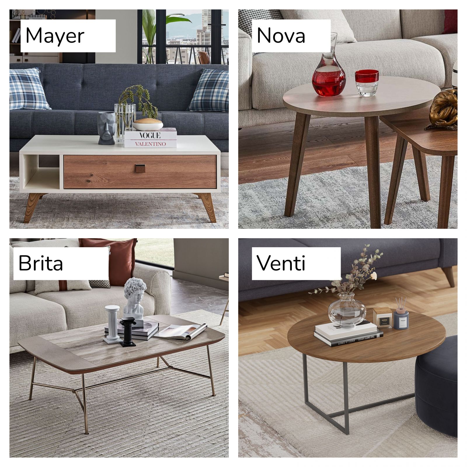 Farklı Markalardan Çok Sevilen Orta Sehpa Modelleri