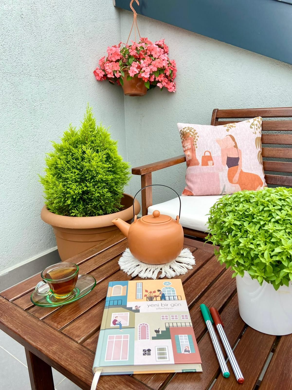 Balkon, Balkon masası, Ahşap Mobilya